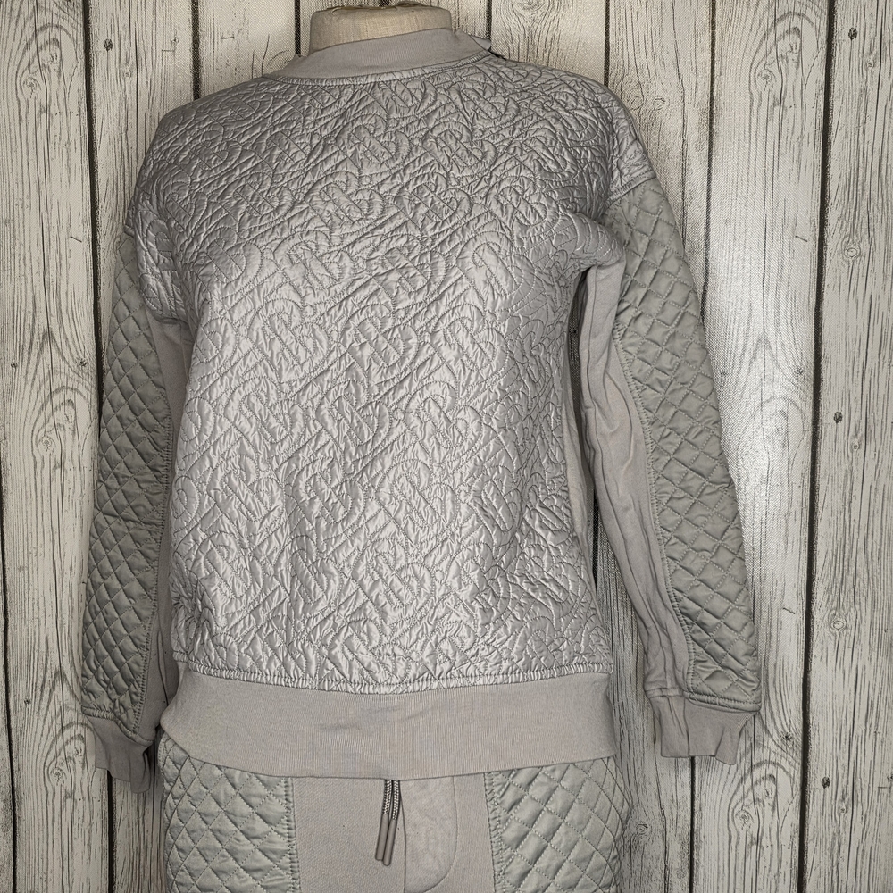 Burberry Quilted Monogram Tracksuit Set Quilt Gray Small Womans - Picture 3 of 16